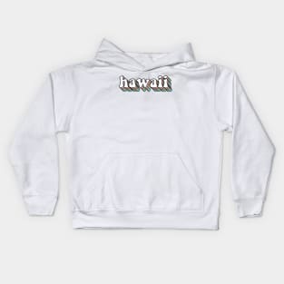 Hawaii Rainbow Overlapping Design Kids Hoodie